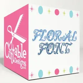 Spring Floral SVG Cuttable Font