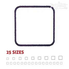 Rounded Square Embroidery Design