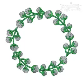 Cotton Wreath Embroidery Design