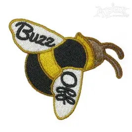 Buzz Off Bee Embroidery Design
