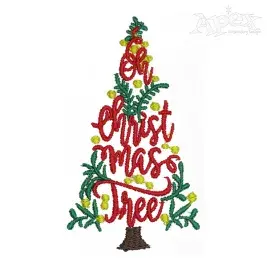 Christmas Tree Embroidery Design