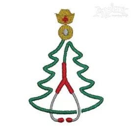 Stethoscope Medical Christmas Tree Embroidery Design
