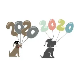 Graduation Dog Cuttable Design