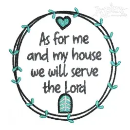 As For Me Embroidery Design