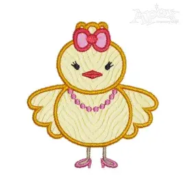 Baby Chicken Applique Embroidery Design