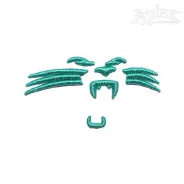 Panther Face 3D Puff Embroidery Design