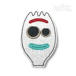 Spork Face Feltie Embroidery Design