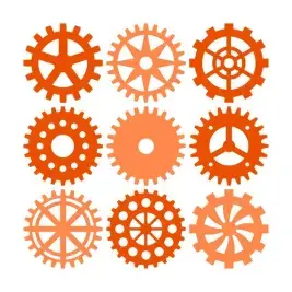 Gear Coaster Pack SVG Cuttable Design