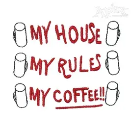 My House Embroidery Design