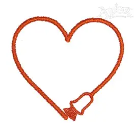 Sonographer Heart Embroidery Design