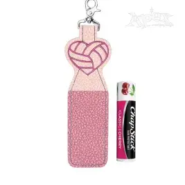 Volleyball Heart Lipstick Holder ITH Embroidery Design