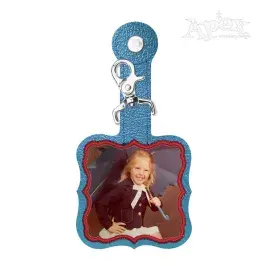 Square Scallop Applique Hand Sanitizer Holder Key Fob ITH Embroidery Design