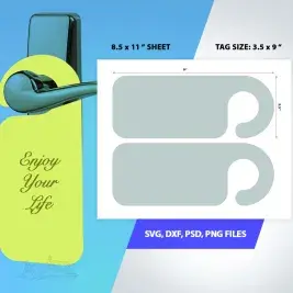 Door Hanger Printable & SVG Cuttable Design
