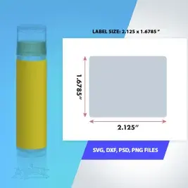 Lip Balm Label 2 Printable & SVG Cuttable Design