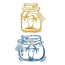 Palm Tree Jar Cuttable Design