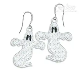 Ghost Earrings Free Standing Lace ITH Embroidery Design