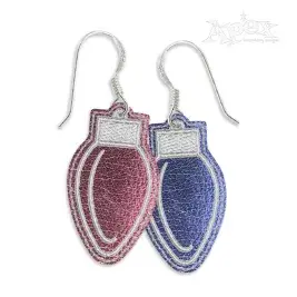Christmas 2020 Ornament Bulb Earrings Free Standing Lace ITH Embroidery Design