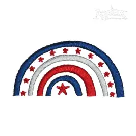 USA American Flag Rainbow Embroidery Design