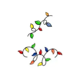 Christmas Lights Sticker SVG Cuttable Designs