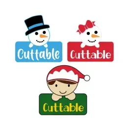 Snowman And Snowgirl Cuttable Design