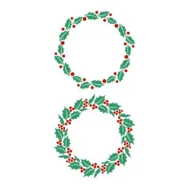 Christmas Mistletoe Wreath Cuttable Design