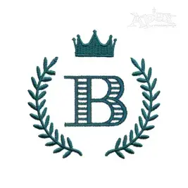 Crowned Wreath Frame Embroidery Design