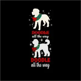 Poodle Doodle All The Way Cuttable Design
