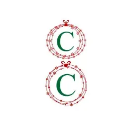 Christmas Circle Frame Cuttable Design