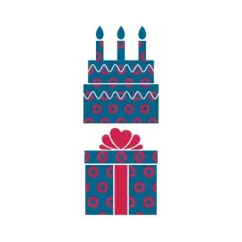 Birthday Gift Box Cuttable Design