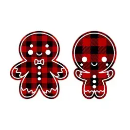 Plaid Pattern Gingerbread Cuttable Design