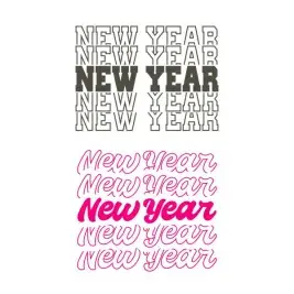 New Year Cuttable Design