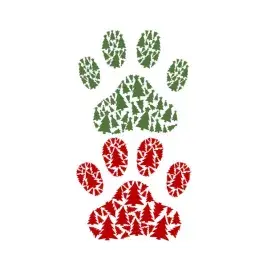 Dog Paw Tree Cuttable Design