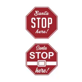 Santa Stop Here Sign Cuttable Design