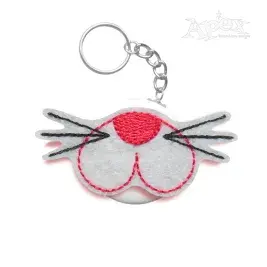 Cute Rabbit Face Feltie ITH Embroidery Design