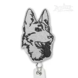 Husky Dog Feltie ITH Embroidery Design