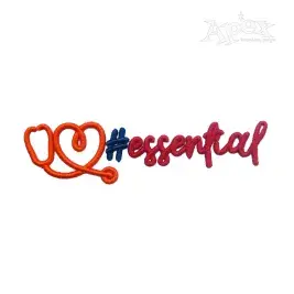 Essential Stethoscope Heart 3D Puff Embroidery Design