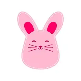 Cute Easter Bunny Face Cuttable Design