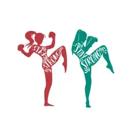 Stay Strong Woman Silhouette Cuttable Design