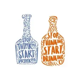 Stop Thinking Start Drinking Cuttable Design
