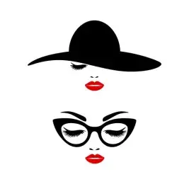 Fashionable Lady Face SVG Cuttable Design