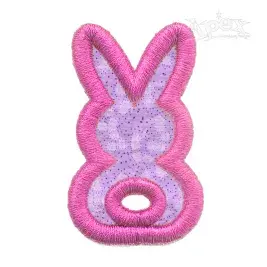Easter Bunny Silhouette 3D Puff Embroidery Design