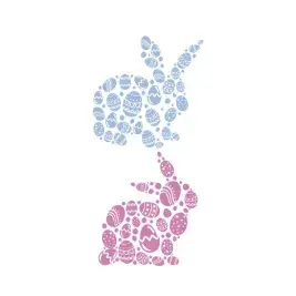 Easter Eggs Bunny Cuttable Design