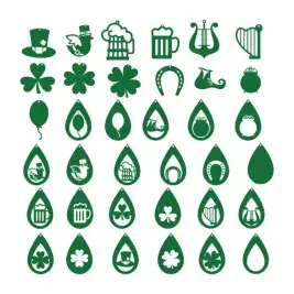 St. Patrick's Day Earrings Cuttable Design