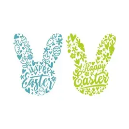 Floral Happy Easter Bunny Cuttable Design