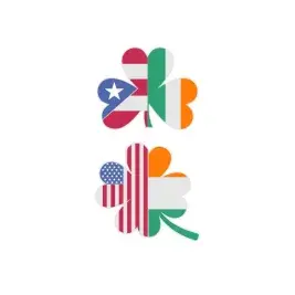 American Irish Clover Flag Cuttable Design