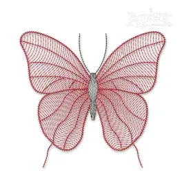 Butterfly #5 Sketch Embroidery Design