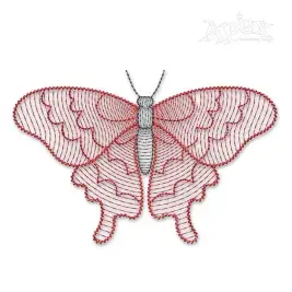 Butterfly #3 Sketch Embroidery Design