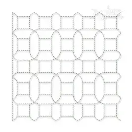 Sashiko Pattern #1 Quilt Block Embroidery Design