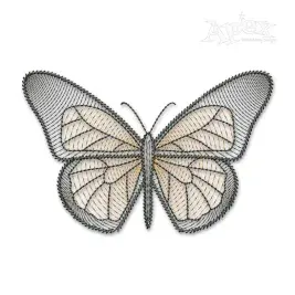 Butterfly Sketch Embroidery Design