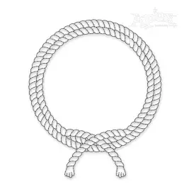 Lasso Rope Wreath Sketch Embroidery Design
